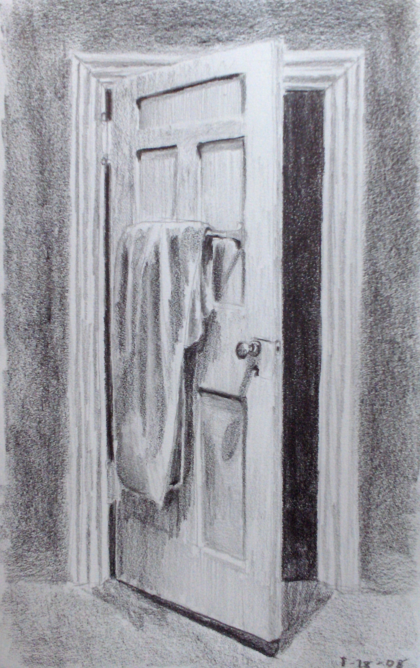 как нарисовать приоткрытую дверь
